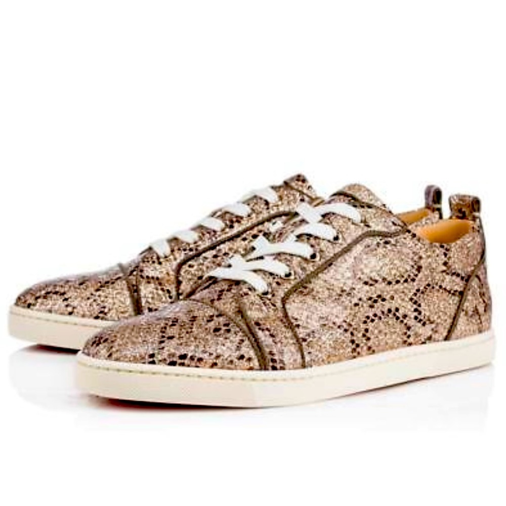 CHRISTIAN LOUBOUTIN Glitter Ever Gondoliere Orlato Flat Sneaker size 40.5